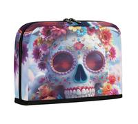 WDdZzyy - Soporte para lápices con diseño de calavera de flores muertas, gran capacidad, para maquillaje, artículos de papelería suaves para adolescentes