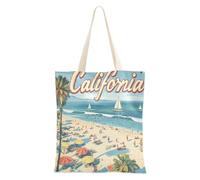 WDdZzyy Summer Beach California Scene - Bolsa de lona para regalos de anfitrionas a granel