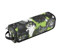 WDdZzyy Sweet British Cats - Bolsa de viaje con almohadilla resistente al calor, impermeable, organizador de viaje para planchas planas, alisadoras, rizadores, Sweet British cats Green, 1 talla, Sweet