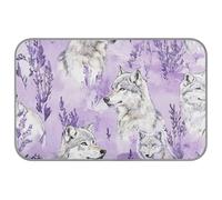 WDdZzyy Sweet Wolf Viola Verano alfombrillas de refrigeración para perros Auto Cooling 38 "x 23" pastillas de enfriamiento para chihuahua interior lindo manto frías para perros M