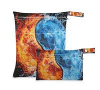 WDdZzyy Water Yin and Yang Tai Chi prop1 - Bolsa de lavandería para bebés, paquete de 2 artículos esenciales de viaje para bebés con asas para piscina