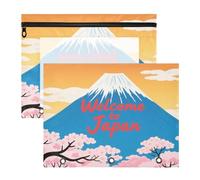 WDdZzyy Welcome to Japan Scenery Culture - Bolsas multiusos para lápices de bolsillo para carpetas de 3 anillos, paquete de 2 suministros para el aula para profesores