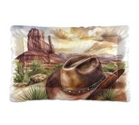 WDdZzyy Western Cowboy Hat Vast Wilderness Colchón lavable para perros para dormir antideslizante, suave, cómodo para perros medianos y grandes, 36 x 24 pulgadas