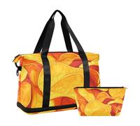 WDdZzyy Yummy Crisps - Bolsa de viaje amarilla de dibujos animados con bolsillo para mojado y correa ajustable, bolsa de entrenamiento deportivo para yoga, gran capacidad para hombres y mujeres