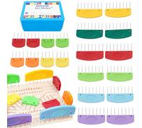 WDEC 20PCS Pasadores de Bloqueo para Tejer, Agujas Bloqueador Punto, Kit Completo para Teje, Bloqueadores Crochet, Tensoras para Tejer, Agujas Tensoras para Tensa, Accesorios de Tejer