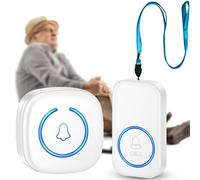 WDEC Alarmas personales para ancianos, dentro de 20 m, alarmas personales inalámbricas para ancianos, botón de llamada, alarma de pánico, botón de llamada de alarma para ancianos, localizador de