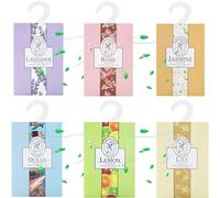 WDEC Bolsita De Guardarropa, Bolsita De Bolsita, Utilizada para El Armario del Cajón del Armario del Baño, Ropa De Bebé, Perchero, Maleta 6*20g Piezas De Lavanda, Jazmín, Lirio, Rosa, Océano, Limón