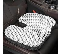 WDEGABZNLE Cojín de Asiento Elevador Coche for Toyota Tundra 2.Gen 2014-2021, Espuma viscoelástica ergonómica en Forma U, cómodo cojín portátil Transpirable for aliviar el Dolor coxis(Light Gray)