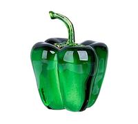 Wdfnexalai Escultura de frutas de cristal para decoración de estantería, decoración de ilustraciones, chile verde