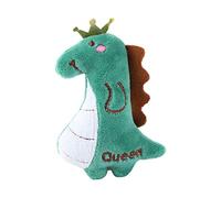 Wdfnexalai Juguete de gato con hierba gatera, juguete interactivo de peluche, resistente a las mordeduras, dinosaurio verde, 4.53 pulgadas