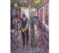 WDHBI HEKA Edvard Munch - Póster de Edvard Munch con texto en inglés "El viejo hombre en Warnemunde", impresión moderna para decoración del hogar, 15 x 20 cm, sin marco
