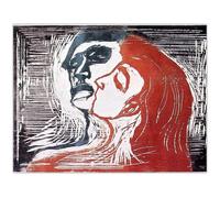WDHBI HEKA Edvard Munch - Póster de Edvard Munch con texto en inglés "Man and woman I", impresión moderna para decoración del hogar, 20 x 30 cm, sin marco