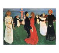 WDHBI HEKA Famoso arte de pared de Edvard Munch, la danza de la vida, impresión abstracta en lienzo para decoración de sala de estar, 65 x 45 cm, sin marco