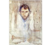 WDHBI HEKA Famoso póster de Edvard Munch con texto en inglés "The His Wife", impresiones abstractas en lienzo para decoración de sala de estar, 15 x 20 cm, sin marco