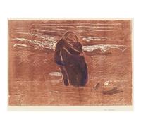 WDHBI HEKA Famoso póster de Edvard Munch The Kiss Wall Art Edvard Munch Prints abstracto lienzo pintura para decoración de sala de estar, imagen 65 x 45 cm x 1, sin marco