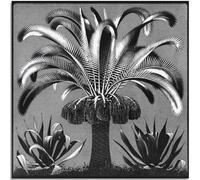 WDHBI HEKA Famoso póster de M.C. Escher con diseño de palmeras, arte moderno en lienzo, pintura de M.C. Escher para decoración de sala de estar, 45 x 45 cm, sin marco