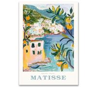 WDHBI HEKA Henri Matisse - Póster de pared con vista a la ciudad, impresión de fauvismo, lienzo de Matisse, cuadro abstracto nórdico para decoración de sala de estar, 40 x 50 cm, sin marco