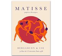 WDHBI HEKA Henri Matisse - Pósteres de papel decoupes, arte de pared, lienzo de Matisse, impresión de fauvismo, imagen retro para decoración de sala de estar, 40 x 50 cm, sin marco