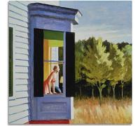 WDHBI HEKA Póster de Edward Hopper con diseño de mujer mirando por la ventana, cuadro moderno sobre lienzo, impresión de Edward Hopper para decoración de sala de estar, 50 x 70 cm, sin marco