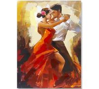 WDHBI HEKA Póster de flamenco afro, arte de pared de bailarina, arte moderno de exposición, lienzo de pintura afro flamenca para decoración de sala de estar, imagen 50 x 70 cm sin marco