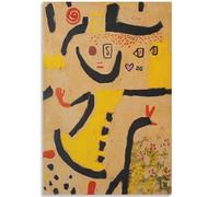 WDHBI HEKA Póster de Paul Klee Exposición abstracta de muñecas amarillas Arte mural Pintura retro de lienzo Imagen de Paul Klee para decoración del salón 45x65cmx1 NO Frame