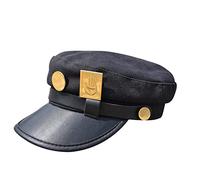 Wdhybwcx Adventure Cosplay Cap Jotaro Kujo Cosplay Accesorios Sombreros Ejército Militar Flatcap Badges Anime Around-Gris