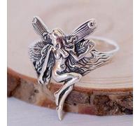 Wdhybwcx Ins Vintage Holy Angel Wings Ring Gothic Steampunk Fairy Angel Rings For Women Girls Anniversary Fashion Jewelry Gift-10
