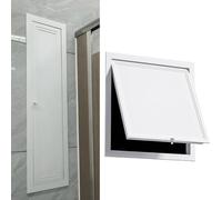 WDJBPSH Trampilla Pladur Panel de Acceso Montaje Enrasado Fontanería, Aluminio Puerta Inspección con Manilla Cerradura(White,8x10in/20.3x25.4cm)