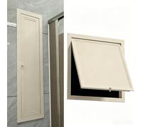 WDJBPSH Trampilla Pladur Panel de Acceso Montaje Enrasado Fontanería, Aluminio Puerta Inspección con Manilla Cerradura(Beige,10x18in/25.4x45.7cm)