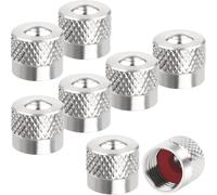 WDJRUIRUI 8 Tapones De Válvula De Metal con Anillo De Goma para Jaguar XE X760 I 2015-2019,Tapas de Válvula de Neumático de Coche Tapas de Válvula Antideslizantes