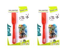 WDK Partner-100 Fichas Magnéticas para Lotería, Colores Surtidos (A1300730), a Partir de 6 años. (Paquete de 2)