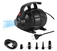 WDKXCN Inflador Electrico, Bomba de Aire Eléctrica Portátil 600W, Colchón de Aire con 5 Boquillas, Hinchador Electrico, Bomba Aire Electrica, Inflar/Desinfl Colchón Hinchable Piscina Camping Barcos