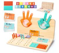 Wdmiya Juguetes Montessori de Madera para Niños 2 a 5 Años, Juguetes Educativos para Aprender a Contar, Juguete Matemático con Tablero de Doble Cara, Regalo Cumpleaños para Niños Niñas