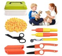 Wdmiya Kit Herramientas Construcción Cartón para Niños 148 Piezas