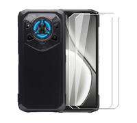 WDMYLFTW Funda para Doogee Blade 20 Pro + 2 protectores de pantalla de película templada - Transparente Suave Silicona Protectora Flexible TPU Funda Case (Negro)