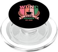 WDNC Club Member Crest We Do Not Care Funny Retro Elegante PopSockets PopGrip para MagSafe