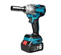 WDRENTOOL Llave de impacto sin escobillas de 18 V con 6 llaves para mantenimiento del coche y uso doméstico (sin batería ni cargador)