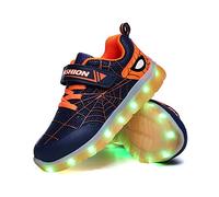 WDRHC LED Zapatos Verano Ligero Transpirable Impermeable Bajo 7 Colores USB Carga Luminosas Parpadeo Deporte de Zapatillas con Luces Los Mejores Regalos para Niños Niñas Cumpleaños de Navidad