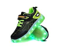 WDRHC LED Zapatos Verano Ligero Transpirable Impermeable Bajo 7 Colores USB Carga Luminosas Parpadeo Deporte de Zapatillas con Luces Los Mejores Regalos para Niños Niñas Cumpleaños de Navidad