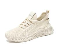WDRHC Mujer Zapatillas de Running Transpirables Running Zapatos para Correr Gimnasio Deportives Transpirables Cómodo Atlético Trekking Beige