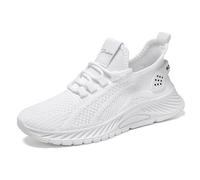 WDRHC Mujer Zapatillas de Running Transpirables Running Zapatos para Correr Gimnasio Deportives Transpirables Cómodo Atlético Trekking Blanco