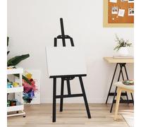 WDSAYREH Caballete de pintura de madera negro, 53,5 x 95 x 127 cm, madera maciza de pino con altura y ángulo ajustables para lienzos de hasta 107 cm, caballete triangular estable para pintar y