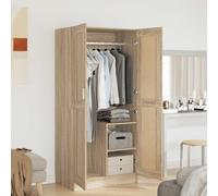 WDSAYREH Roble Sonoma 82,5 x 51,5 x 180 cm | Con compartimento grande, diseño compacto, fácil de limpiar, para el dormitorio