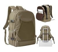 WDSBZNB Mochilas Escolares Mochila for hombre y mujer, mochila de viaje gran capacidad, bolso for portátil, artículos esenciales, impermeable for vuelo(Brown-638303)