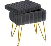 WDSBZNB Reposapies Sofa Tocador, Taburete de Maquillaje, Almacenamiento, Caja, Silla, manicura(Grey)
