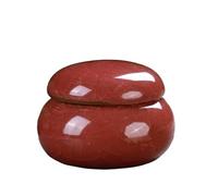 WDSBZNB Tarro de Cerámica Tarro de crema facial 15ml y 38ml, recipiente vacío for té, Mini cosmético cerámica elegante, caja colorete, tarro Estilo Vintage(Rose red,15ml)