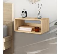 WDSHIYI Mesita de noche flotante, mesita de noche montada en la pared, estante de noche de madera, estantes flotantes para dormitorio, sala de estar, baño, cocina, oficina, 43 x 19 x 25 cm, color