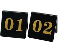 WDSOPK Acrylic Table Numbers Cards 1-25/50/100 Digital Signs Plates Double-Sided - Easy To Read - Allows Guests To Sit Down Quickly, For Restaurants, Bars, Parties, Café Table C(Black)