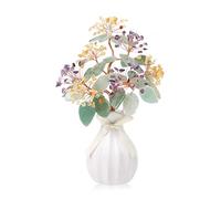 WDSOPK Árbol del Dinero Feng Shui Bonsai, Cristales Curativos De Cuarzo Coloridos, Piedras Preciosas, Artesanías, Adornos Feng Shui para La Buena Suerte, Decoración De