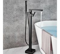 WDSOPK Bañera Independiente con Grifo Negro Y Ducha De Mano.